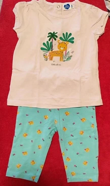 Conjunto T-shirt + corsário  18 meses